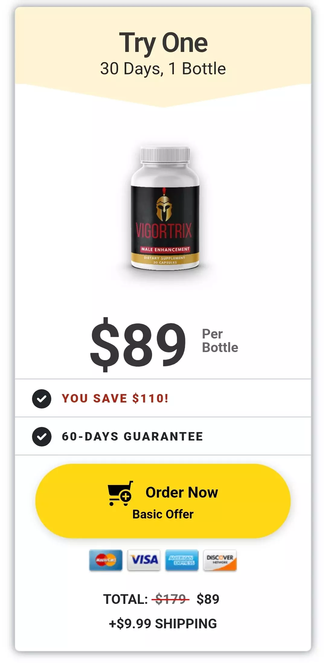 Vigortrix™ 1 bottle pricing